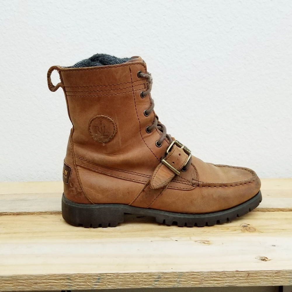 Ralph Lauren Tan/Light Brown Ranger Boots Size 6